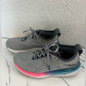 ASICS Gel-Nimbus 25 Womens 7 Grey Running Shoes Sneakers Training 1012B356